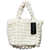 Wholesale - IVORY QUILTED SATCHEL HANDBAG C/P 12
